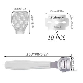 Callus Slicer Set, Foot Care Set, Callus Remover with 10 Replacement Blades and 1 Callus Rasp Head