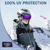 COOLOO Ski Goggles, Snow Snowboard Goggles for Men Women Kids