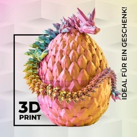 Dragon Figure Toy - Hatching Fantasy Dragon in the Egg - 36 cm Collectible Figure - Creative Role Play & Gift Idea for Boys & Girls (Red/Yellow/Green)