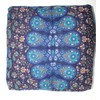 CRAFT KALA Blue Peacock Large Hippie Mandala Meditation Floor Ottoman
