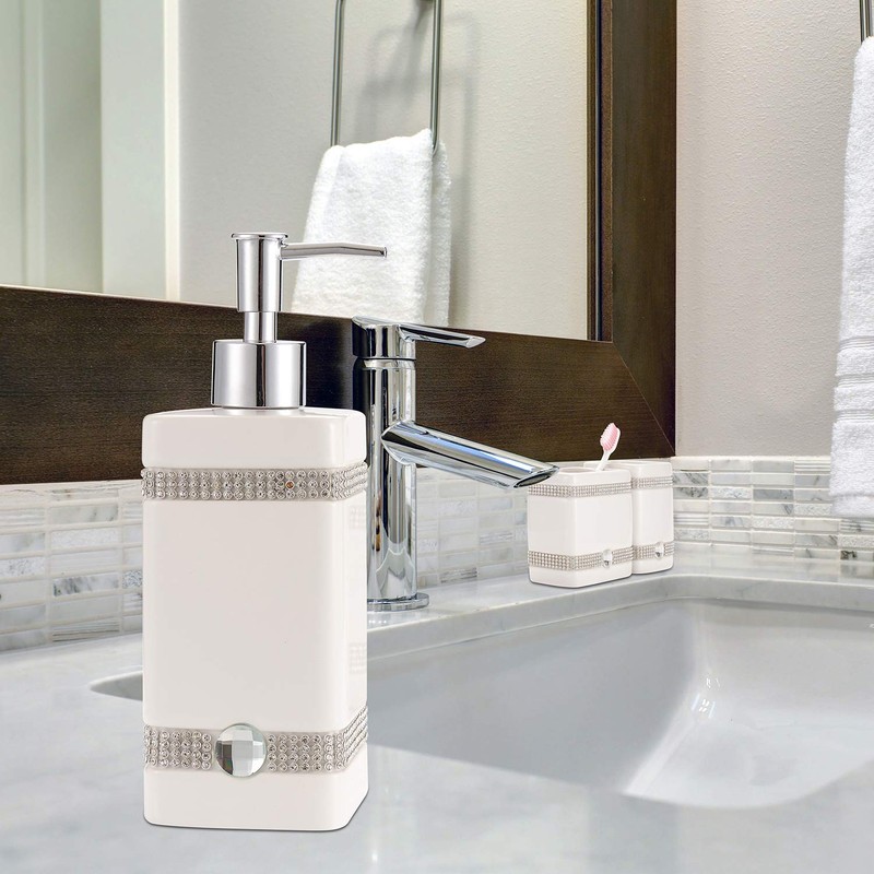 CAA'S Bathroom Accessories Set Ceramic 4 Pieces Bathroom Ensemble for
