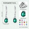 SEIYANG May Birthstone Earrings for Women Emerald Earrings Teardrop Dangle