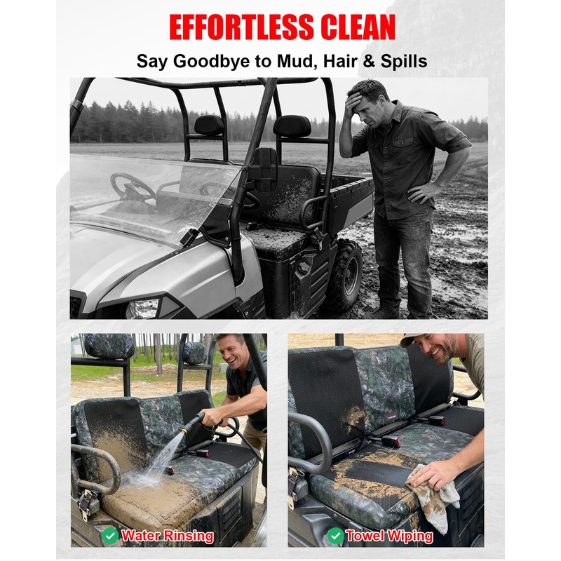 StarknightMT Camo Seat Covers Compatible with 2002-2008 Polaris Ranger 500