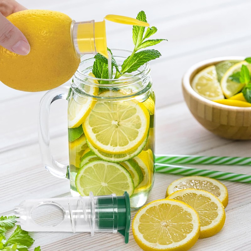 DOINEUFL Pack of 2 Lemon Squeezers, Small Citrus Juicer, Manual