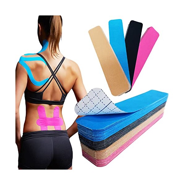 Kinesiology Tape -<80 Strips>-Elastic Kinesiology Athletic Tape Joints Support &