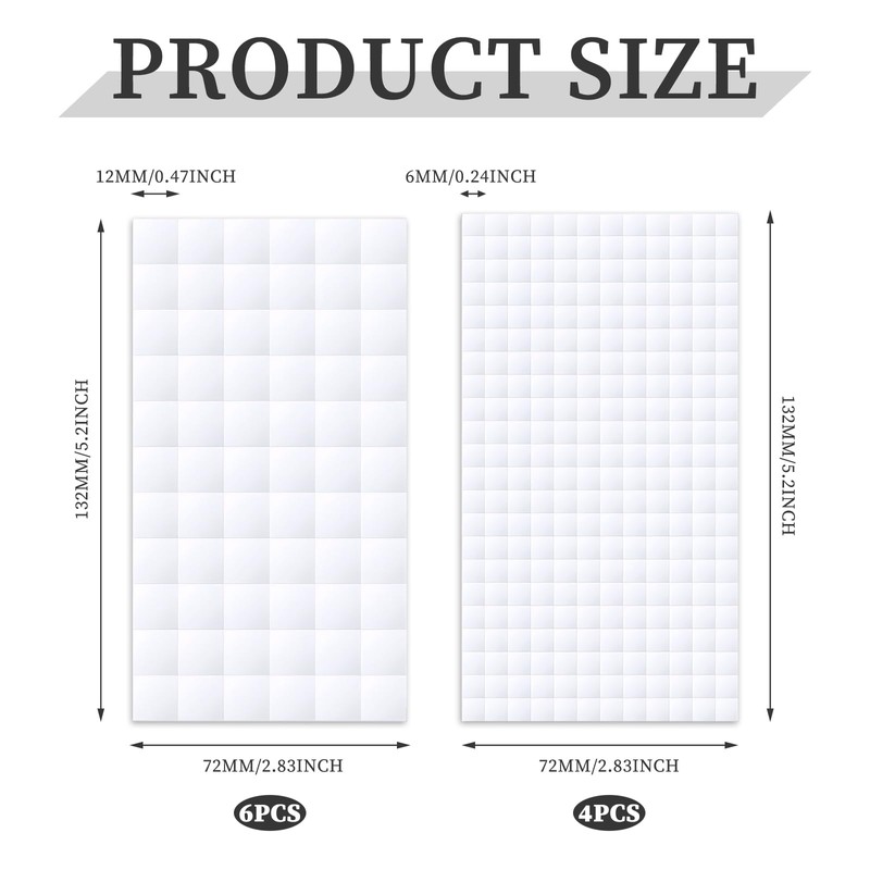 panthra Foam Tape Craft Double Sided 10 Sheets/1440 PCS, Foam