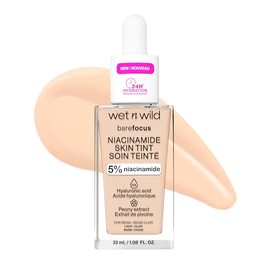 Base de Maquillaje Tinta Serum Niacinamida, Acido Hialuronico, Vitamina E, Cobertura Ligera,Acabado Natural, Skincare, Piel efecto Luminoso y...      