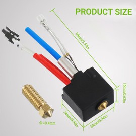 EPLZON Kobra 2 Hottend 3D Extruder Printing Kit with 1 Metal Tube and 2 0.4mm Brass Nozzles for Kobra 2, Kobra 2 Neo, Kobra 2 Pro, Kobra 2 Plus 3D