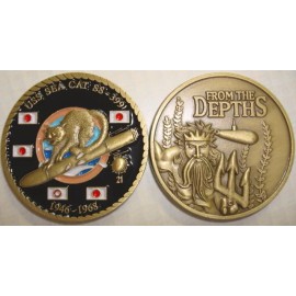NAVY USS SEA CAT SS-399 SUBMARINE CHALLENGE COIN