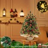 Realistic-Feel PE 24 Inch/2FT Tabletop Christmas Tree with 40 Warm