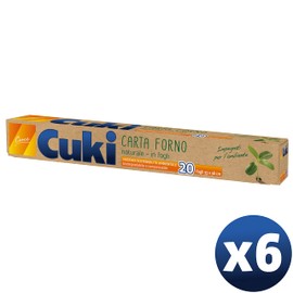 Cuki Natural Paper Oven 33 x 38 cm - 6 Packs of 20 Sheets Each