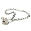Succuba Padlock Necklace Chain Collar Choker with Two Keys and