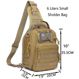 ATBP Small Tactical Sling Backpack Bag Holster One Over Shoulder Bag Pack Men With Universal Holster