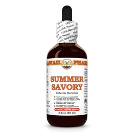 Summer Savory (Satureja Hortensis) Dry Leaf Tincture, Made in Hawaii, Organic Raw Materials, All Natural, Vegan, Pure Liquid Extract - 2 fl.oz