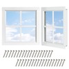 COLORPAPA 2 Pack Shed Windows, 12"x12" Transom Window Fixed Design