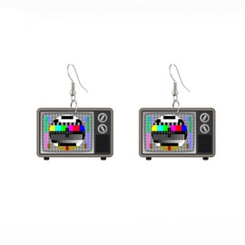 Unique Acrylic Television Drop Dangle Earrings Novelty TV Statement Earrings Creative Novelty Jewelry for Women Party Gifts