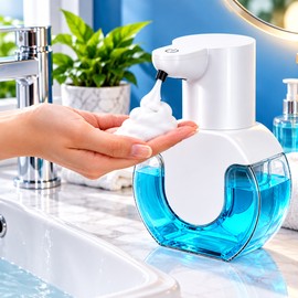 Automatic Soap Dispenser for Hands-Free Washing – 420ML 4-Level Adjustable Design for Countertop or Wall Mount