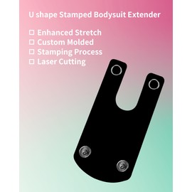 Liebster Women's Bodysuit Extender - U-Shape Design for Comfort, Enhanced Stretch, Custom Fit, Adjustable Long Torso (BK,4,S)