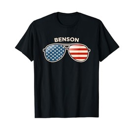 Benson, LA Vintage US Flag Sunglasses T-Shirt