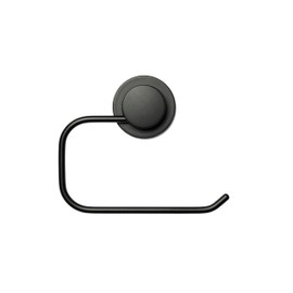 Croydex Stick 'n' Lock Toilet Roll Holder, Matt Black