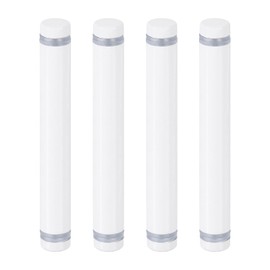 QUARKZMAN Pack of 4 Stainless Steel Wall Spacers, 12 x 90 mm Standoff Bolts, Spacer Screws for Acrylic Glass, Sign Holder, Advertising Boards, White