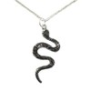 Silver Plated Necklace Animal Lovers Large Chinese Snake Pendant