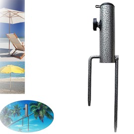 Dhiawo,Heavy-Duty Adjustable Spiral Ground Umbrella Holder, 2024 New Beach Umbrella Anchor, Portable Umbrella Base, Patio Umbrella Steel Anchor, Umbrella Stand Outdoor Base for 0.86-1.26 Inch Pole