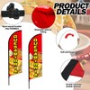 FuWeave 2 Pcs Quesabirria Advertising Swooper Flag Banner 8.2ft Feather