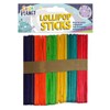Craft Planet CPT 6671111 Wooden Lollipop Sticks, Solid, Assorted Colours,