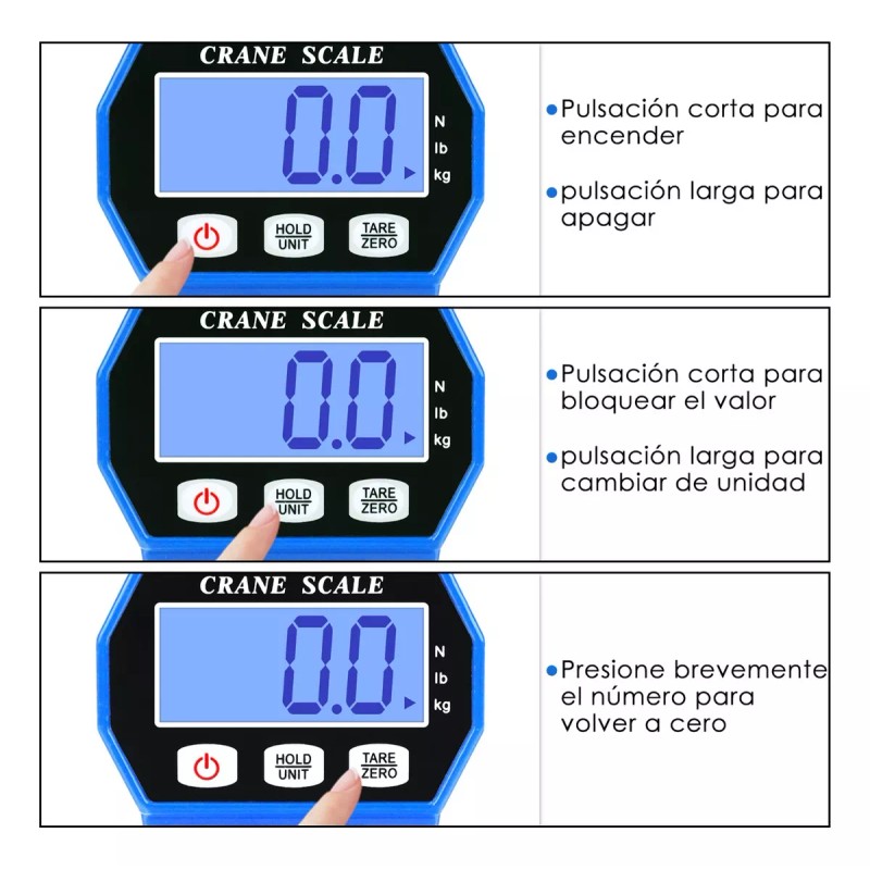 Burkey Báscula Industrial Digital Colgante Portátil Con Colgar300kg