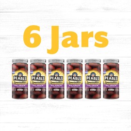 Pearls Specialties, Pitted Kalamata Greek Olives, Pack of 6, 6 oz Jars
