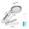 6X Rechargeable Magnifying Glass with 16 LED Light, Foldable Handheld