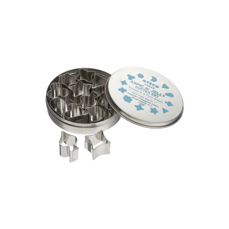 Ateco #4848 1-Inch Aspic Jelly Mini Cutters, Set of 12