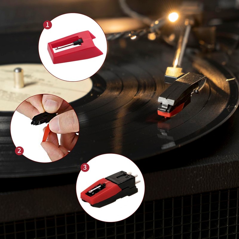 8 Pcs Record Player Needle,Turntable Replacement Durable Record Player Needles