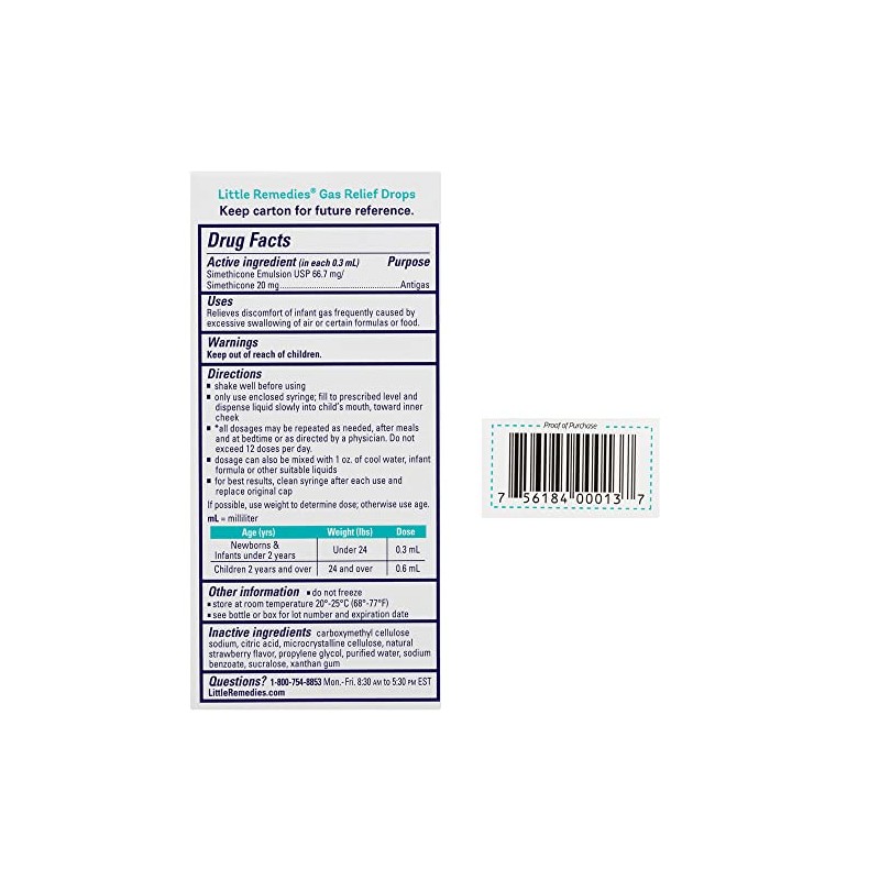Little Remedies Gotas de Gas para Bebés, 1 Fl Oz