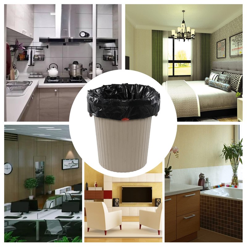 Bblina 1.5 Gallon Drawstring Trash Bags, Small Black Garbage Bags,