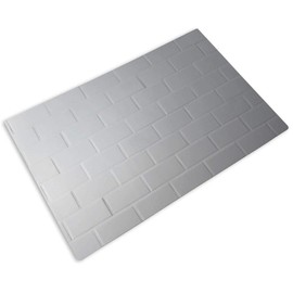 Bessie Bakes White Subway Tile with White Grout Replicated Photography Backdrop 2 Feet Wide x 3 Feet Long 3 mm Thick