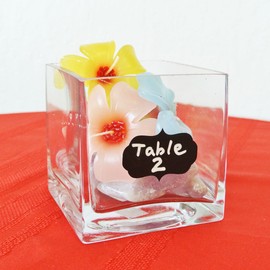 Allydrew Set of 64 Chalkboard Labels in Various Sizes for Organizing, Labeling, and Weddings, Fancy Rectangle