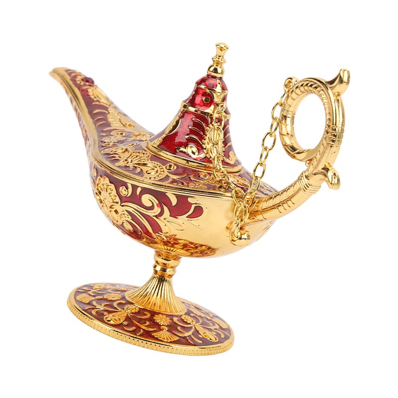Magic Genie Lamp Red Zinc Alloy Antioxidant Fadeless Relief Pattern