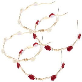 FOMIYES 4pcs Flower Leaf Headbands Decorative Hair Accessories for Weddings Parties and Dances Elegant Retro Headdress for Brides and Women Unique Design and Materials