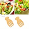 Wooden Salad Servers,Salad Hands,Wood Salad Tongs for Serving, Great for