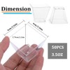 Jnnzzggu 50Pcs Square Mini Plastic Dessert Cups,3.5Oz Clear Plastic Parfait