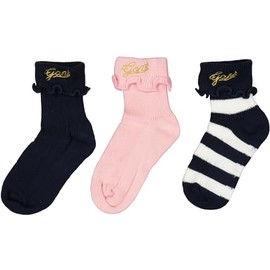 GANT Baby Girls' Socks D1 Rope Logo Socks 3-Pack (DE/NL/SE/PL, Numeric, 19-21, Evening Blue), Evening Blue 433