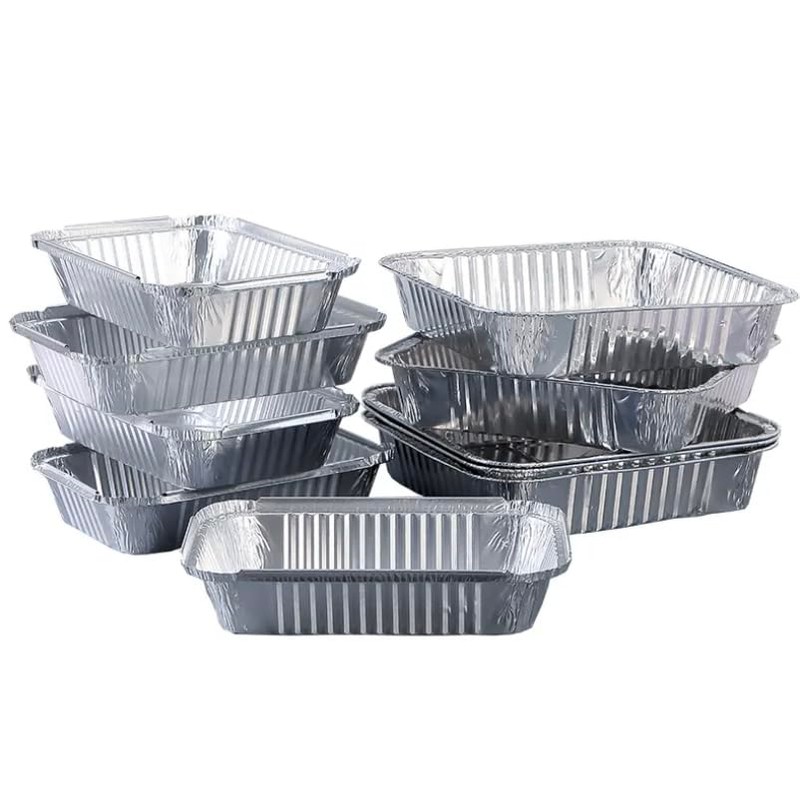 HAYCH 50 Large Aluminium Disposable Reusable Foil Food Container with