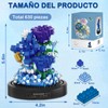 Bloques de Construcción de Flores, Juego de Bloques Rosa Azul,