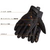 Yamashiro ID-004 CLASSIC Leather Gloves for Motorcycles, Red Stitching, XL