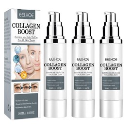OUKPANE 3Pcs EELHOE Collagen Boost Anti Aging Serum, EELHOE Collagen Anti-Wrinkle Cream, Voletas Collagen Boost Anti-Aging Serum
