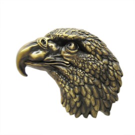 Urban Backwoods Eagle Head II Belt Buckle for Interchangeable Belt Buckle, bronze