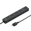 Sanwa Supply TAP-2210-3BK Power Strip, 10 Socks, 2P (3 m),