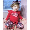 fioukiay Preemie Baby Valentine's Outfit Infant Girls My 1st Valentine's